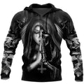 Halloween skull anime 3D printed hooded sweatshirt in casual long sleeve design