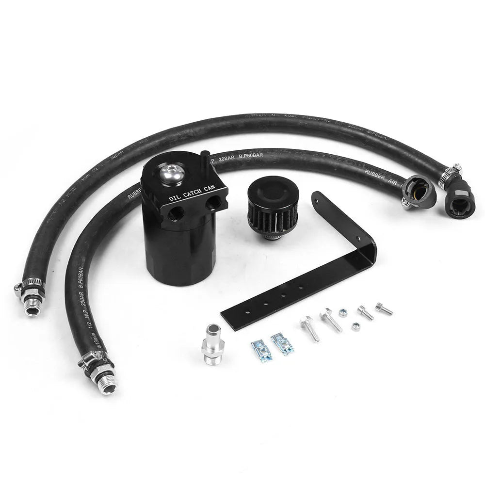 Aluminium alloy oil separator catch can for Ford Expedition in black, red, blue, silver options