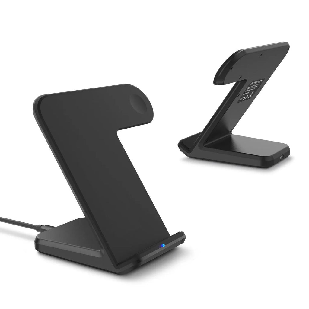 Wireless phone charger pad with Type-C cable in black or white colour