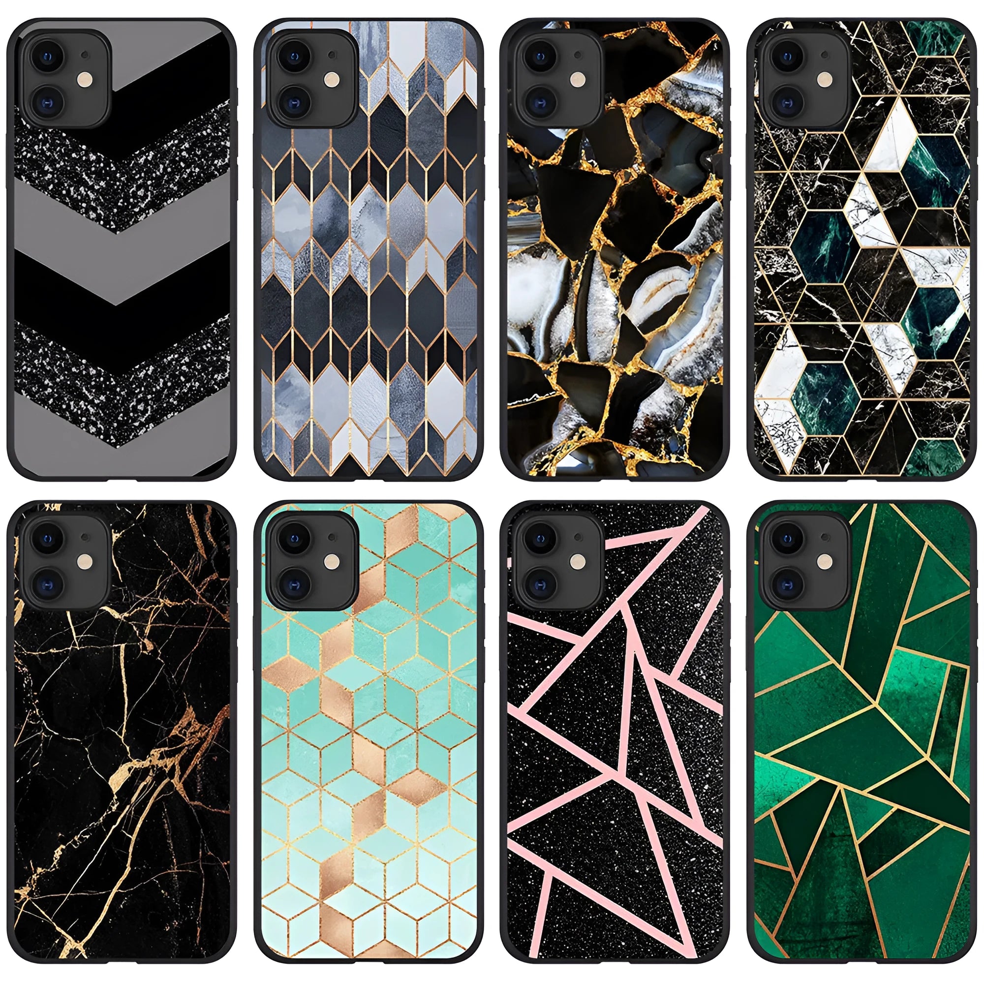 Marble pattern iPhone case with waterproof and drop-resistant TPU PC construction
