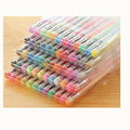 100 gel pens in assorted colours with 0.5mm and 1mm tip options for office use