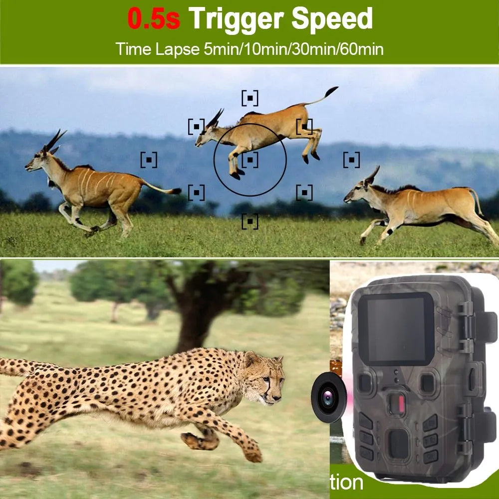 Black plastic infrared night vision monitoring device with TF card slot