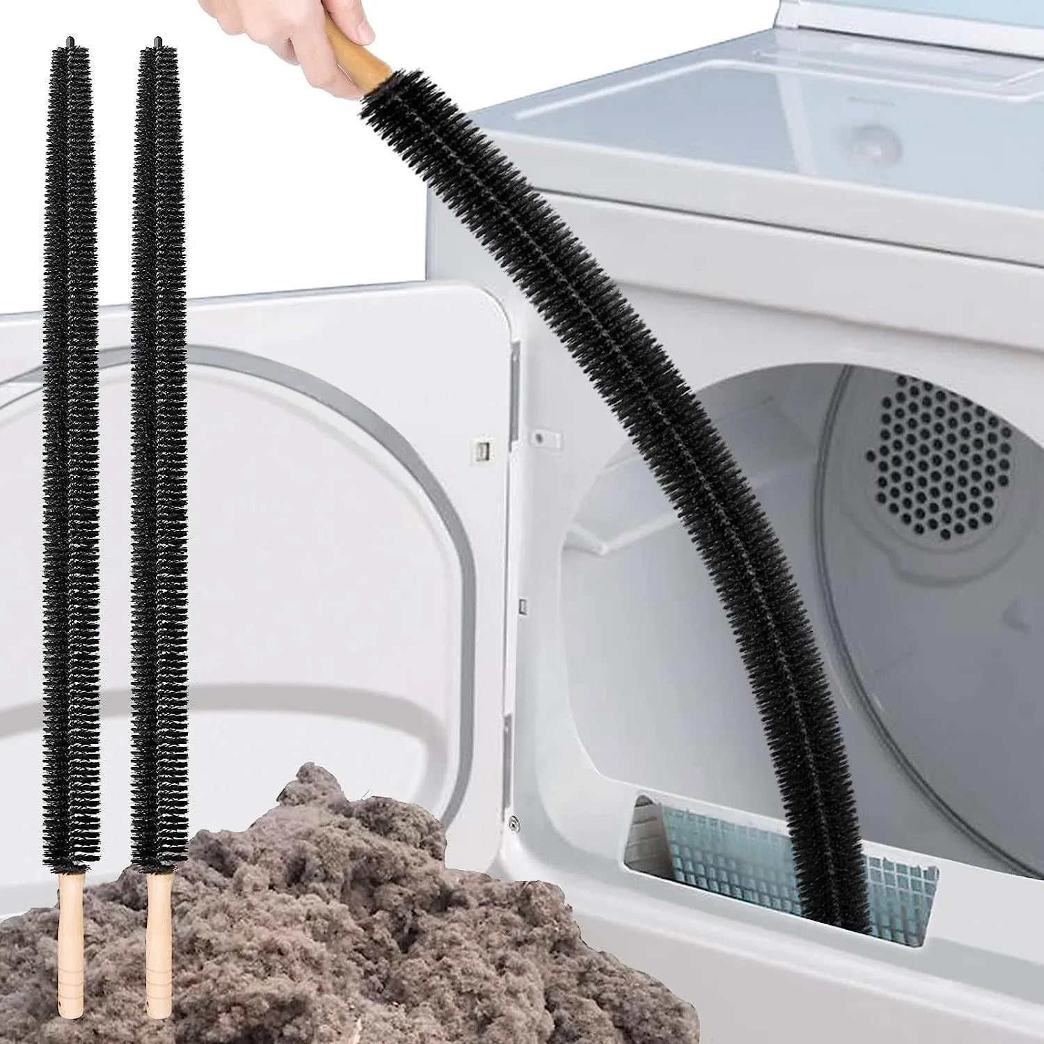 Suction pipe dust cleaning equipment with set of pipes and brush for interior cleaning