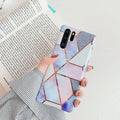 Electroplated marble mobile phone case for Huawei and Samsung smartphones