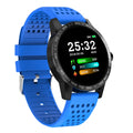 T2 smart bracelet with colour screen showing heart rate monitoring display in black or blue colour
