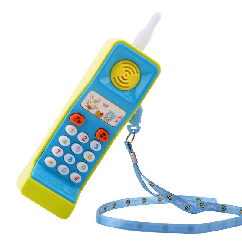 Children's educational toy with cartoon animal design featuring sound and light functions