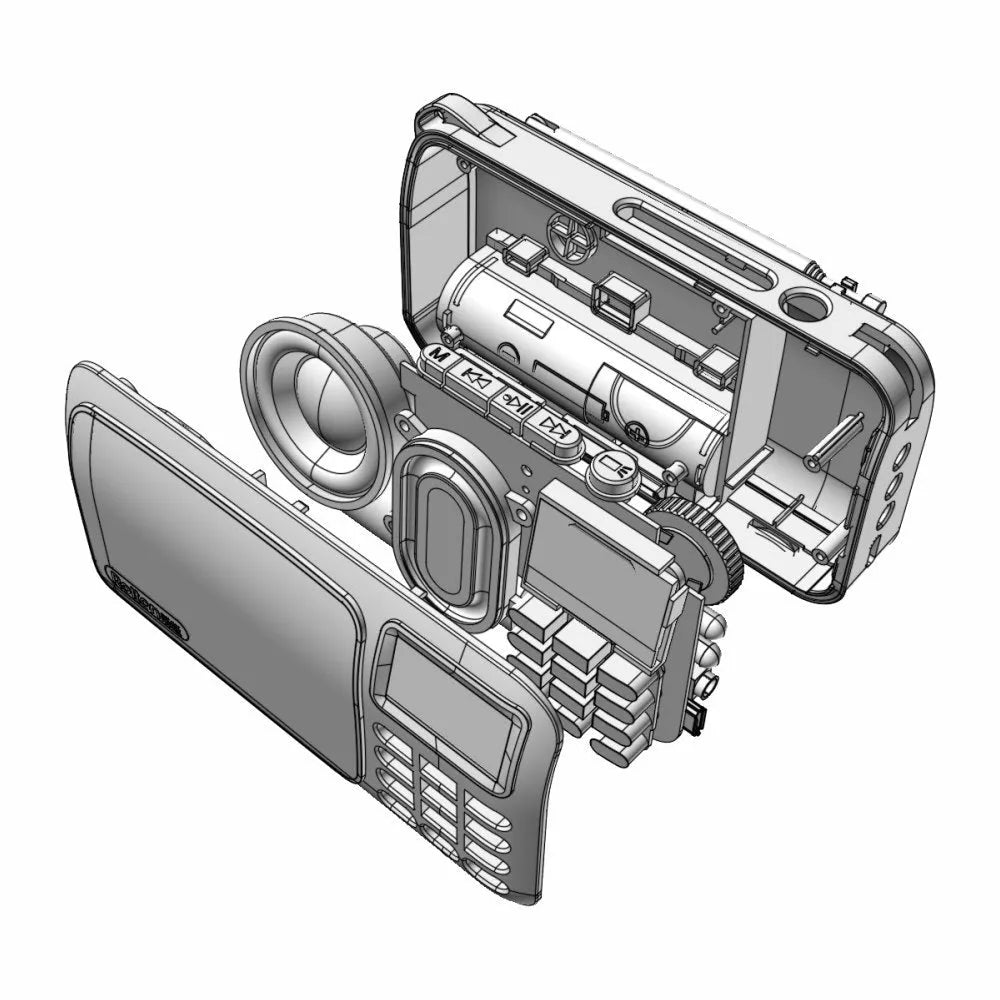 Rolton W405 portable FM radio speaker with MP3 player in compact design