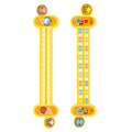 Yellow plastic cartoon digital decomposition ruler for children's maths education measuring 24.5cm