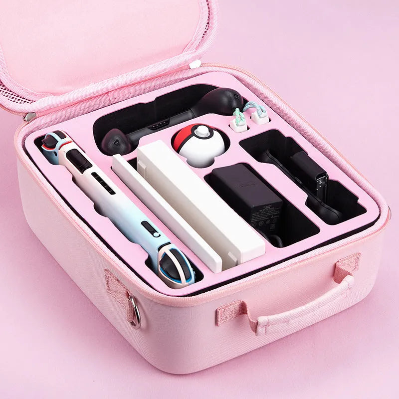 Nintendo Switch storage bag in chosen colour with diagonal strap and slots for 21 game cartridges.