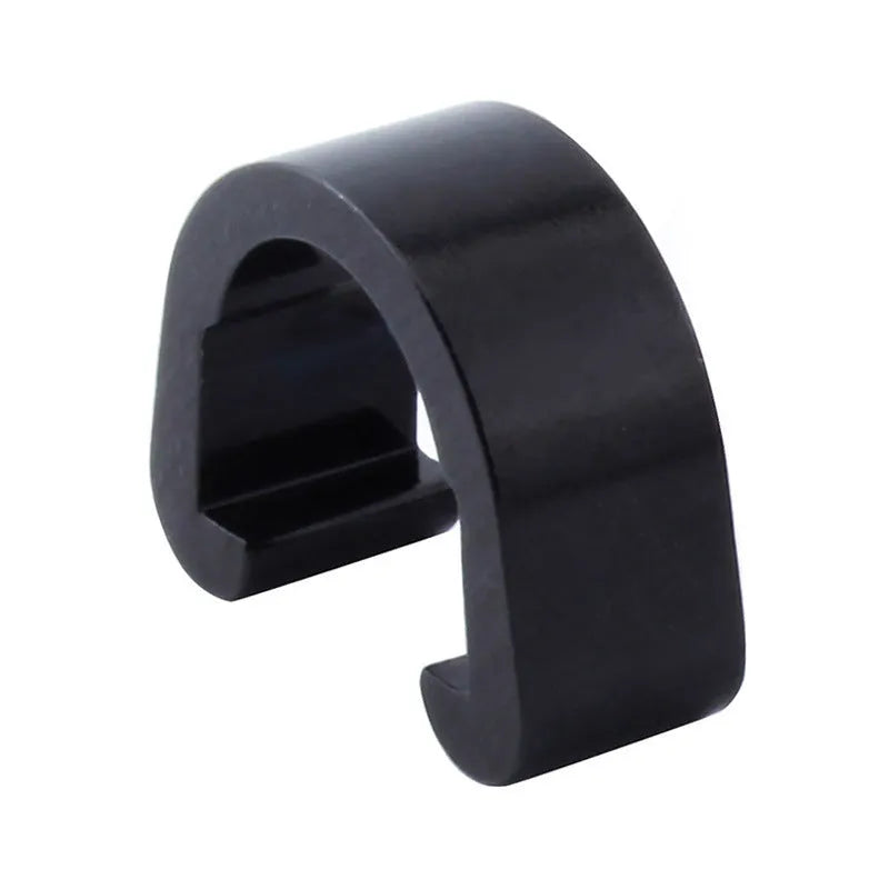 Pack of 10 small aluminium alloy C-buckles in assorted colours on a white background.