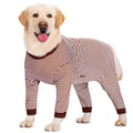 Striped polyester dog shirt for Golden Retrievers and Labradors in three colour options