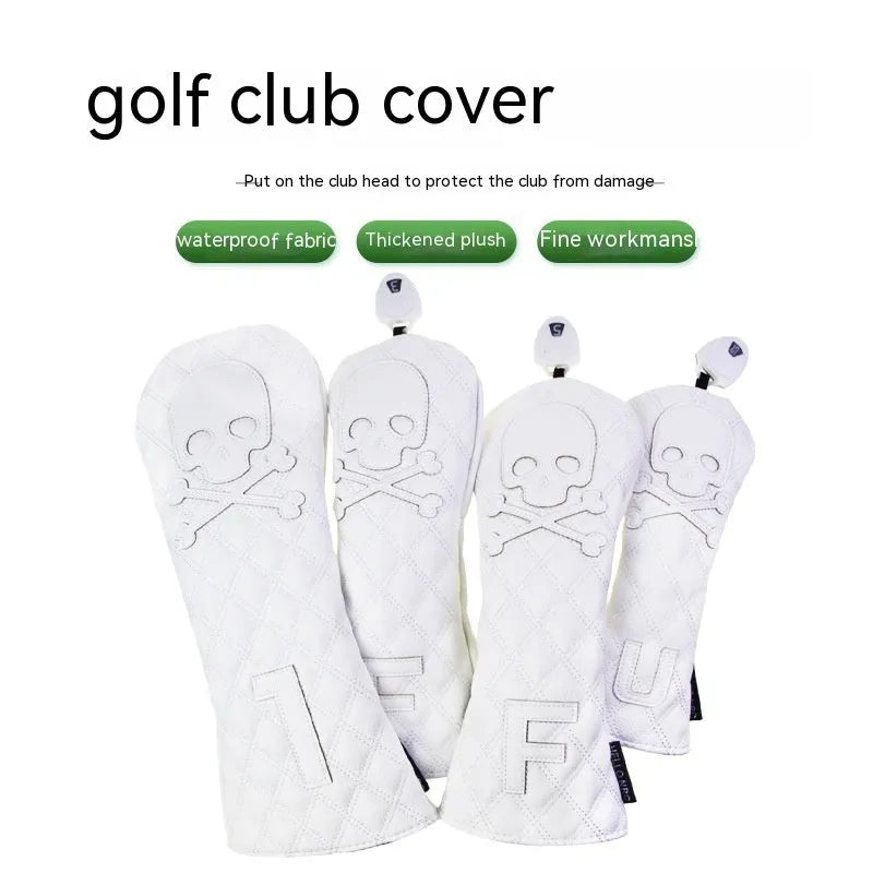 Black and white PU waterproof golf wooden pole protective cover for equipment storage