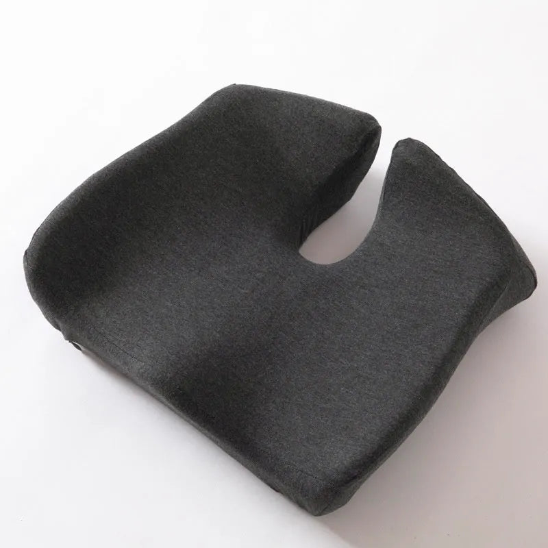 Memory foam office chair cushion with waist support in grey colour