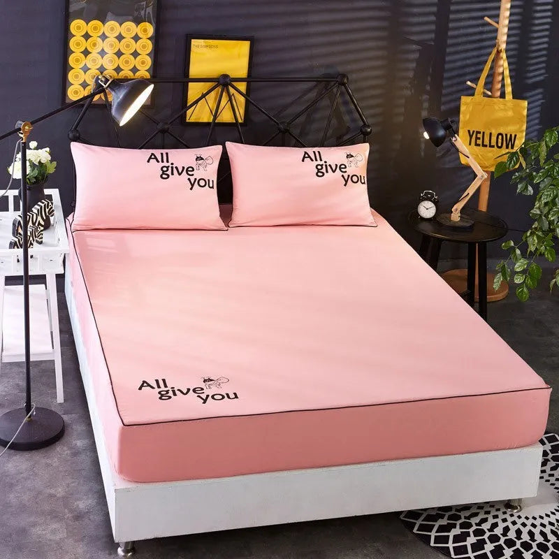 Beauty bed cover brushed bed skirt in breathable sanding fabric, available in multiple colours and sizes