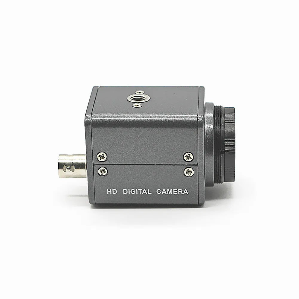 Mini mechanical microscope industrial camera with gun-style metal body and CMOS sensor