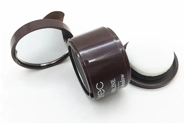 Hairline repairing shadow powder net content 3, light yellow and dark brown colours, natural soft finish