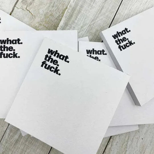 Square 75mm adhesive note paper with humorous English phrase covers