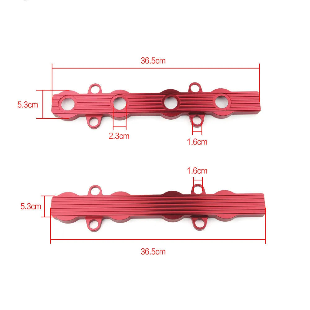 Aluminium alloy car engine hood shield shown in blue, red, and silver, with and without vent holes.