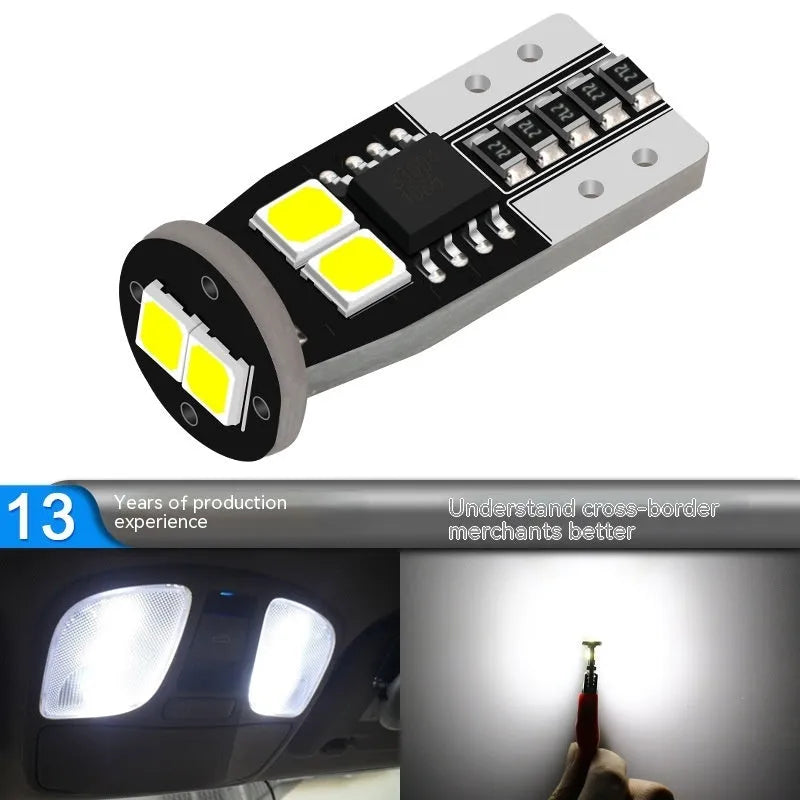 Small 10mm square LED car lamp for vehicle licence plate illumination
