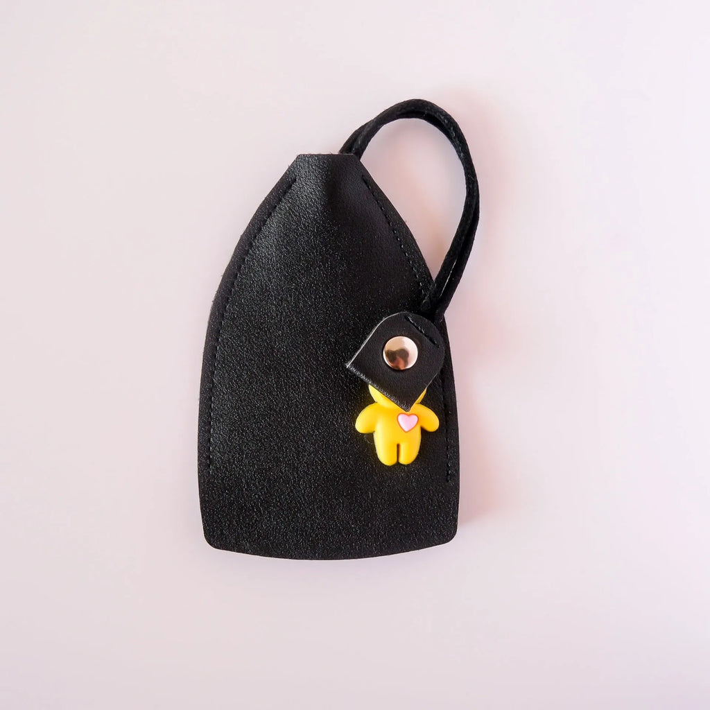PU leather car key organiser case with zip, shown in multiple colour options.