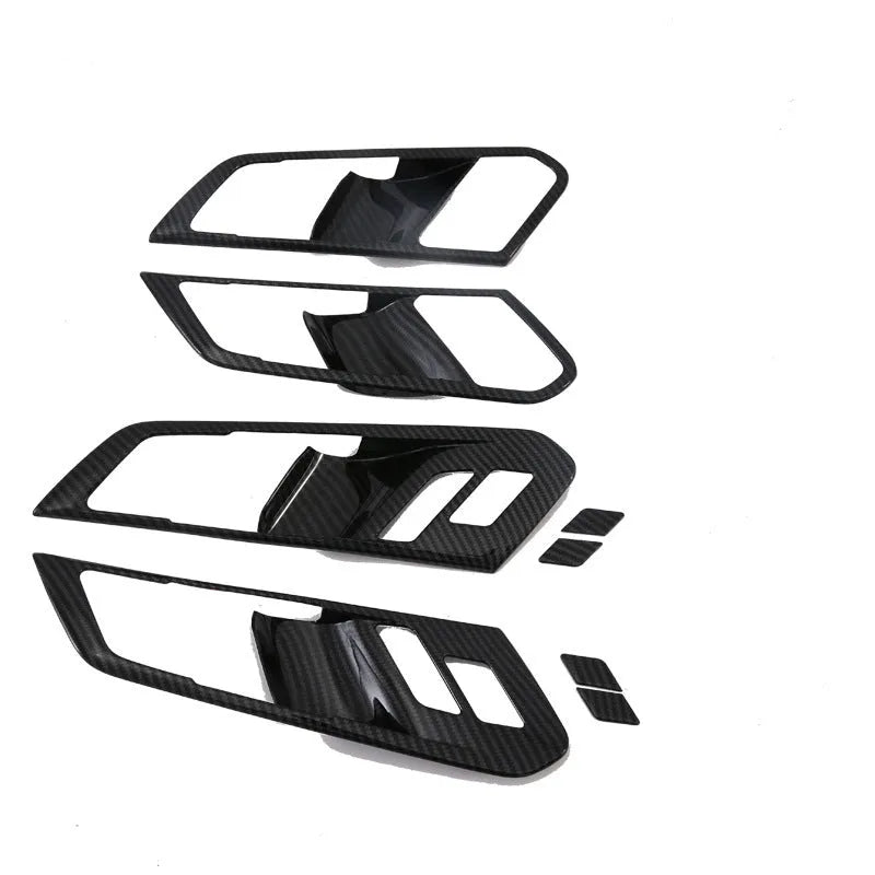 Black ABS cup holder decoration trim panel for BMW X5 2019 interior with front row low configuration