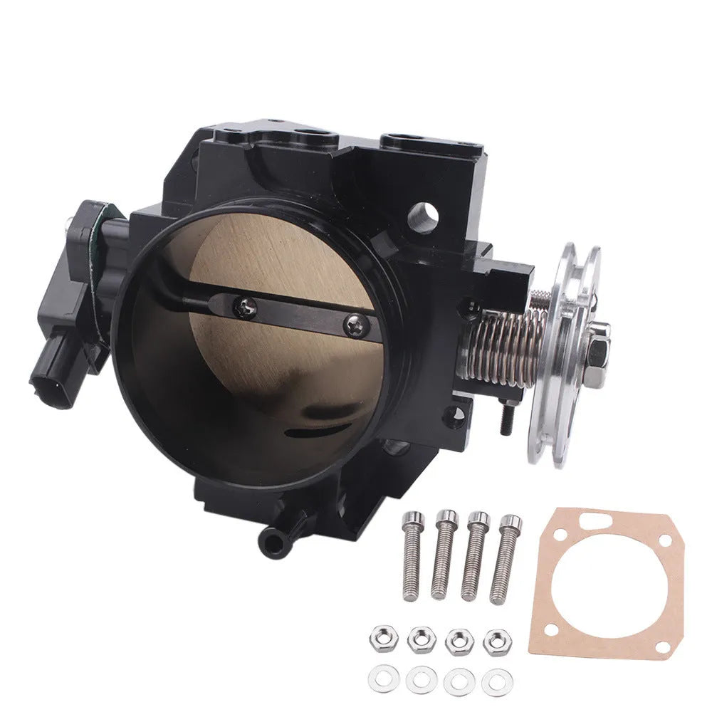 Aluminium throttle body sensor for Honda K20A engine in black or silver finish, 70mm diameter