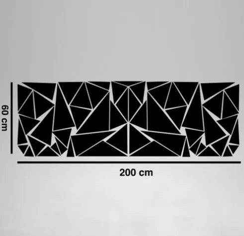 200x60cm geometric pattern car body sticker for wheel arch decoration in five colour options