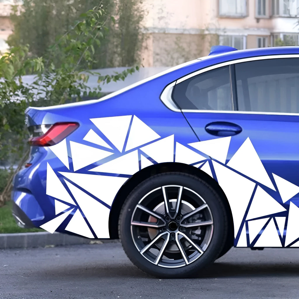 200x60cm geometric pattern car body sticker for wheel arch decoration in five colour options