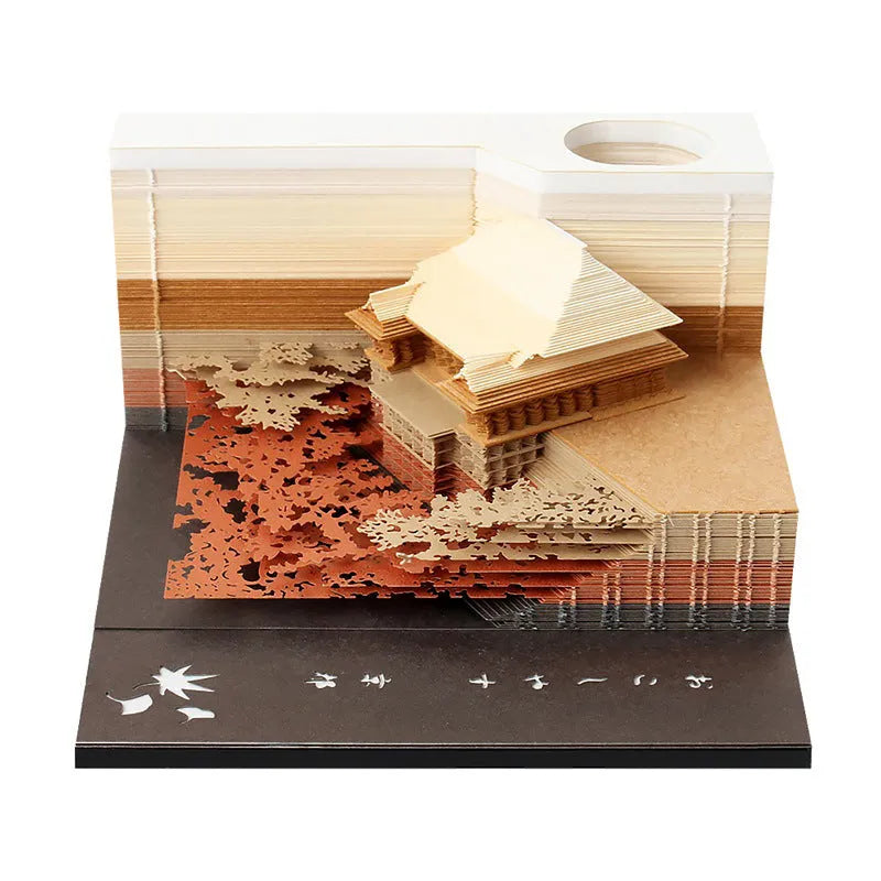 One Piece anime architecture cartoon design sticky notes pad on craft paper, 80mm by 45mm.