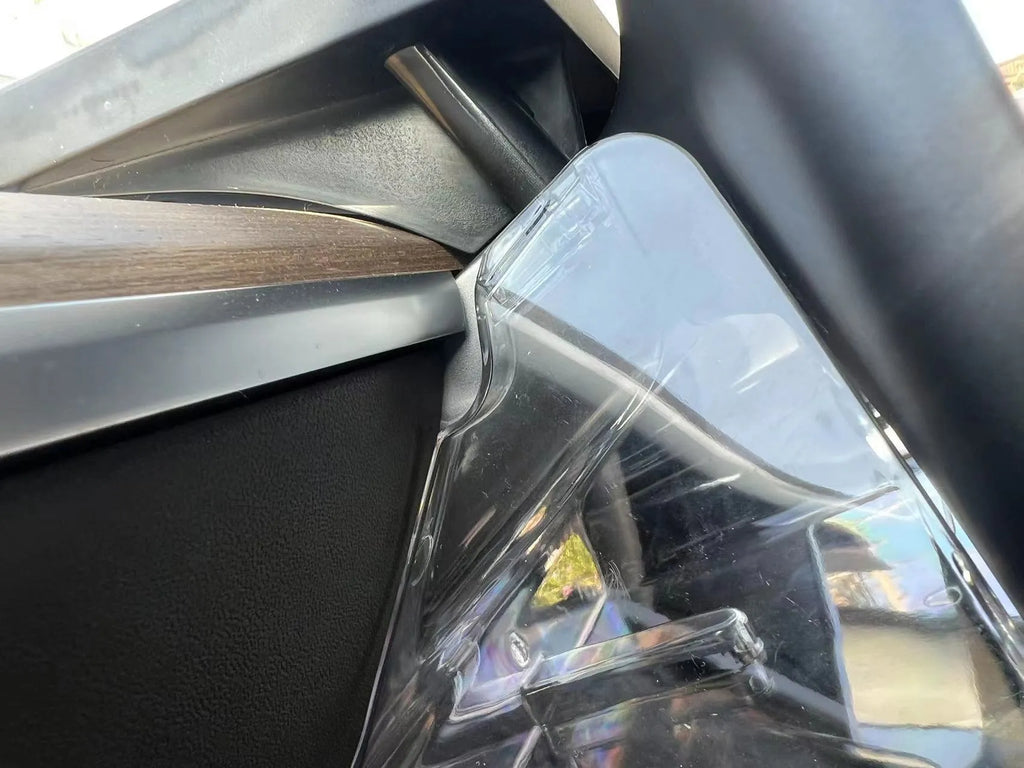 Black ABS storage tray for Tesla Model 3 and Y centre console under the touchscreen