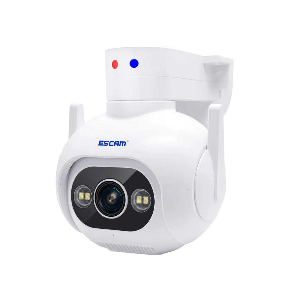 Smart colour night vision security camera with wall mount bracket and 4MP H265 resolution