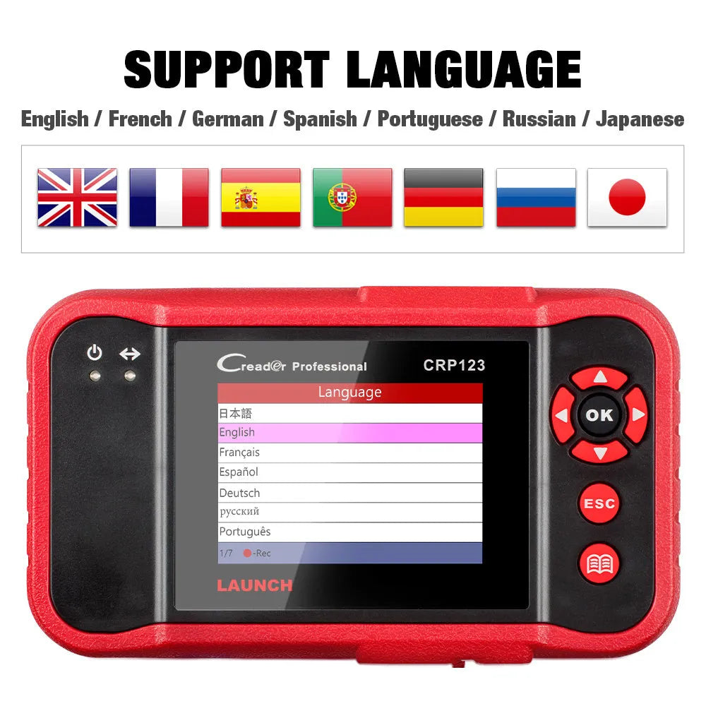 CRP123 automotive fault detector diagnostic equipment with card reader and cables