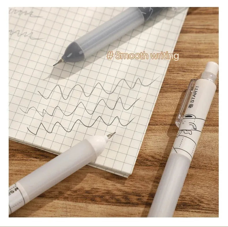 0.5mm automatic pencil with cloud grip plastic holder in white or black minimalist style
