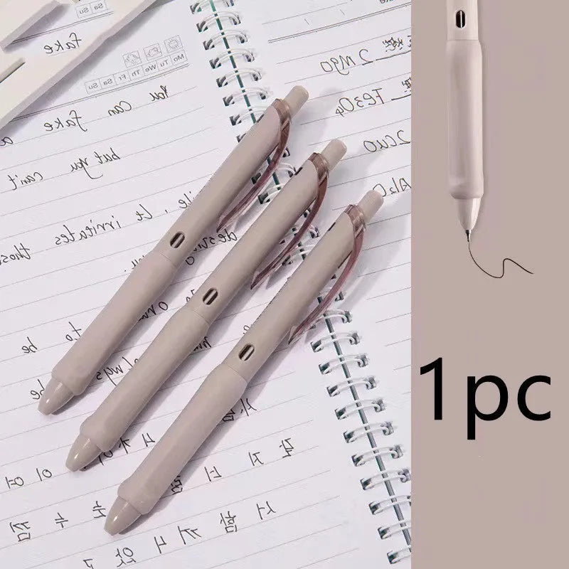 Macaron colour press gel pen with 0.5mm tip in smoked brown, smoked powder and smoked white options