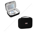 Black and grey EVA digital storage bag organiser for headphones and cables.