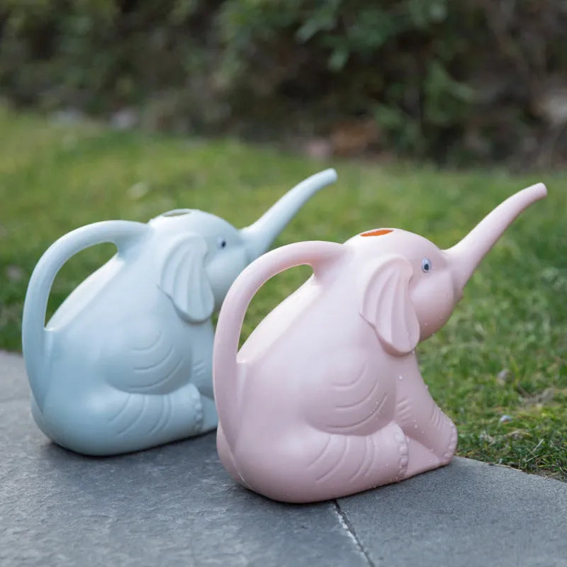 Baby elephant-shaped watering can with long nozzle in candy colour