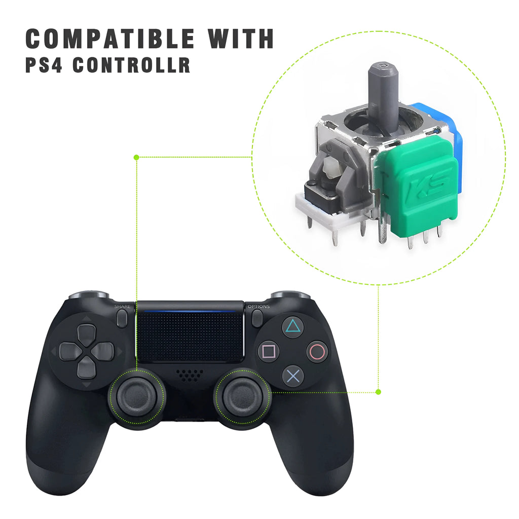 Hall effect magnetic joystick replacement component for PS5, Xbox, and Nintendo Switch controllers