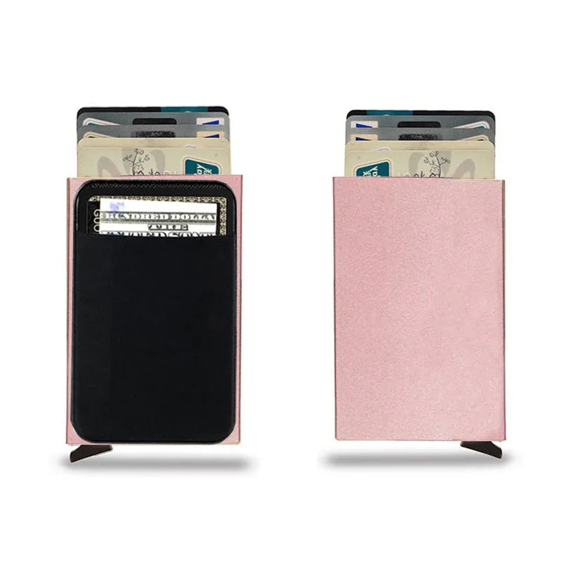 Aluminium alloy metal credit card holder with frosted finish in multiple colours