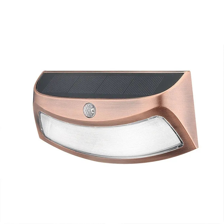 Solar outdoor smiling face wall lamp for garden decoration with IP65 waterproof rating
