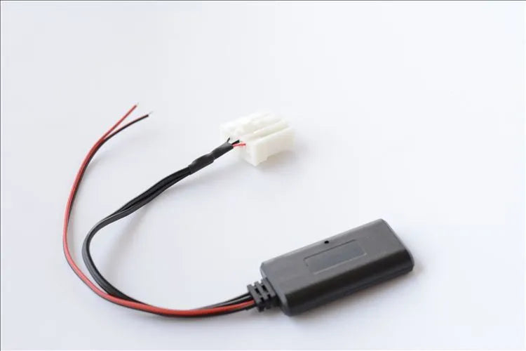 Black JieRui Bluetooth audio cable for Mazda vehicles with AUX connector.