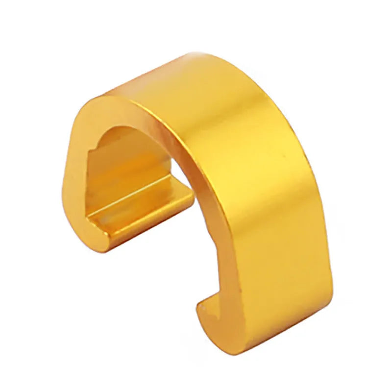 Pack of 10 small aluminium alloy C-buckles in assorted colours on a white background.