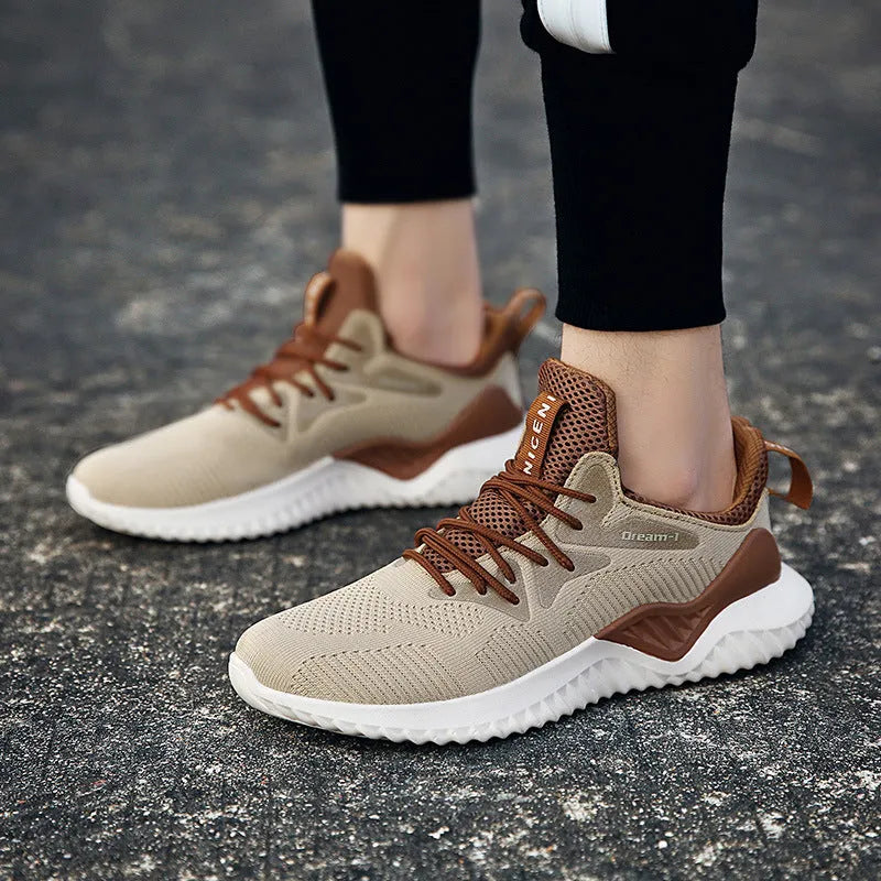 Adult low-top running shoes with front strap closure and mesh upper in various colour options