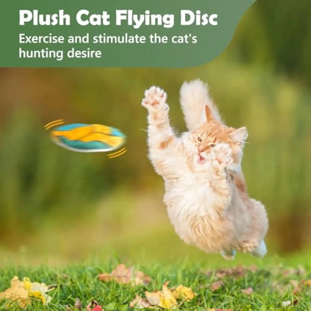 Soft plush cat toy with sports ball pattern, 5x5x2 cm, containing catnip and crinkle material for indoor cats