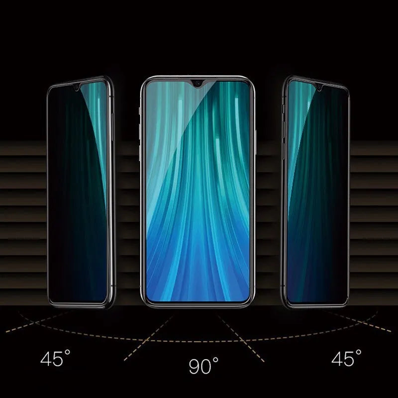 Anti-spy screen protector for Poco and Redmi Note phones with privacy film technology