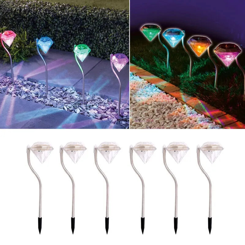 Solar powered garden spotlight with adjustable angle and waterproof design for outdoor lighting