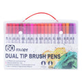 Set of watercolor brush pens with multiple colour options for artistic and promotional use