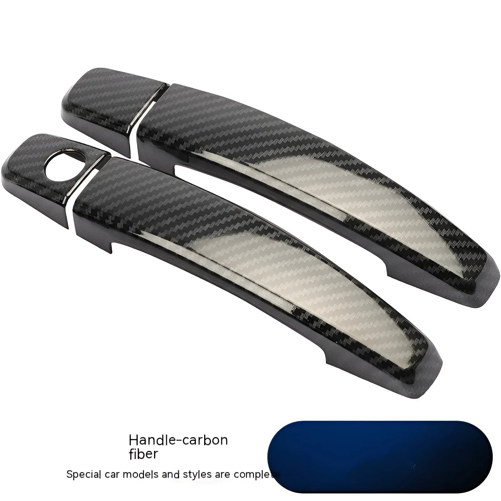 Carbon fibre pattern door handle cover for Opel Vauxhall Astra with classic cruze colour finish