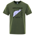 Loose fit cotton T-shirt with Hippotenuse Opposite Adjacent mathematical print in multiple colours