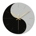 Minimalist transparent tempered glass wall clock, 29.5cm diameter, silent battery movement.
