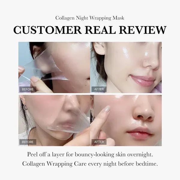 75ml collagen night face mask bottle with brush applicator for peel-off skincare treatment